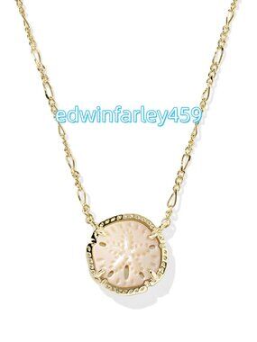 Sand Dollar Gold Short Pendant Necklace